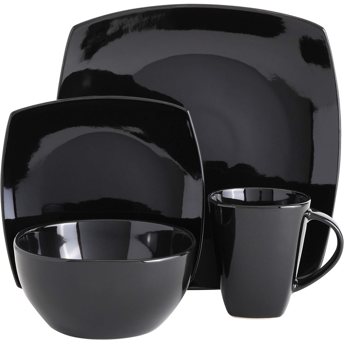 Сервіз Gibson Soho Lounge з реактивної глазурі (16 предметів) для 4 осіб, бежевий