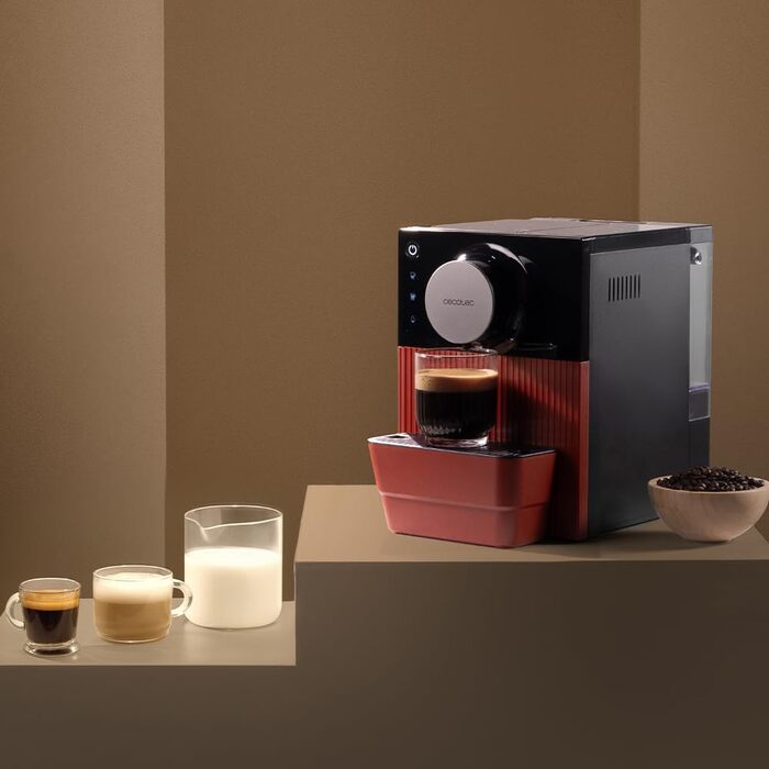 Кавомашина автоматична Cecotec Cremmaet Cube Red 1350 Вт: Професійна, еспресо, 19 бар, Touch-панель
