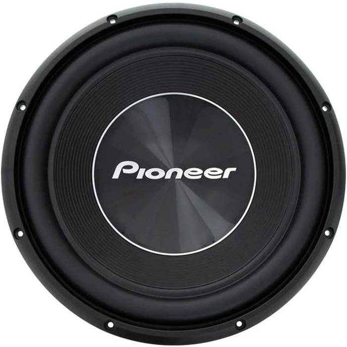 Сабвуфер Pioneer TS-A300D4 30 см, 1500 Вт, подвійна котушка, IMPP мембрана, для корпусного встановлення, 2x4 Ом, чорний