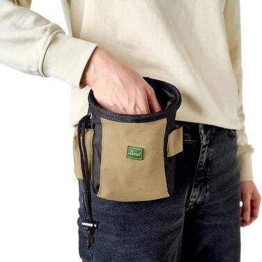 Сумка на пояс HUNTER Bugrino Standard, для корму та ласощів, чорно-бежева, L