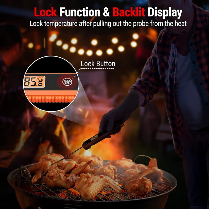 Термометр для м'яса ThermoPro TP03H IPX6: точний, водонепроникний, для гриля та приготування їжі