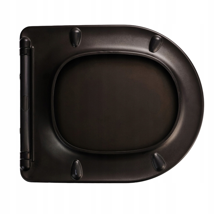 Кришка-сидіння для унітазу Asato Black Dur 0041-4, чорний duroplast