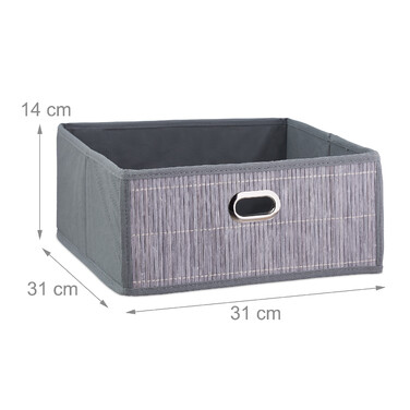 Relaxdays Bamboo Flat Storage Basket