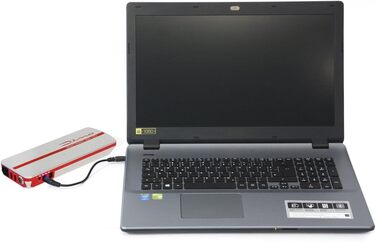 Портативний пусковий пристрій Dino KRAFTPAKET 12V-600A: для авто, мотоциклів та човнів. Підтримка різних типів акумуляторів (свинцево-кислотні, GEL, EFB, AGM). Ємність 66.6Wh, 18000mAh.