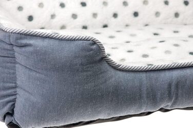 Ліжко для котів Karlie Katzenbett Dot сіро-блакитне, розмір L (47x39 см)