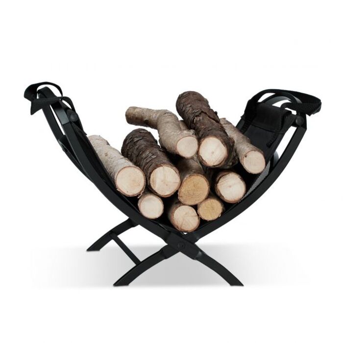 Relaxdays Firewood Basket with Carrying Tarp