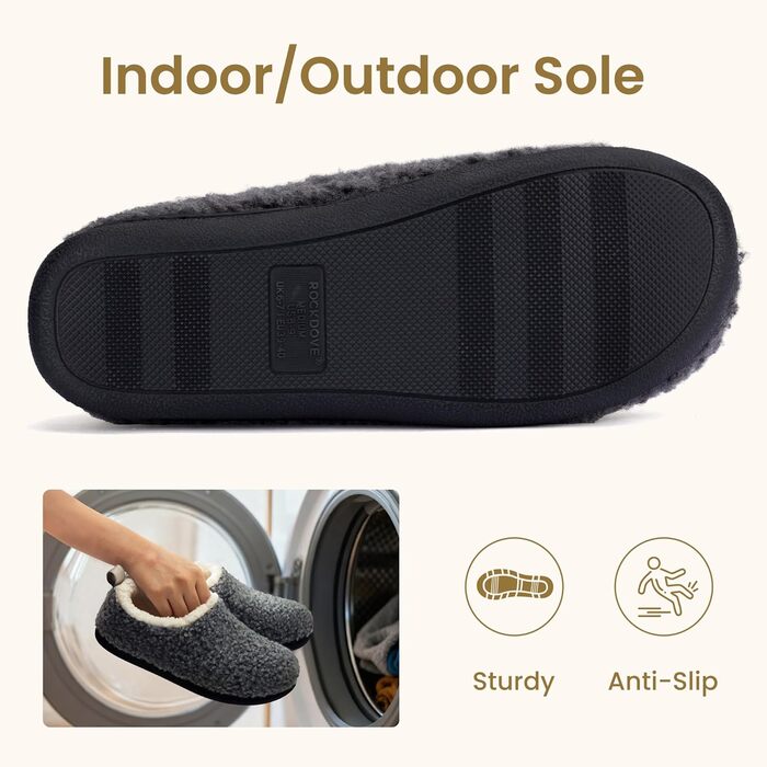 Домашні тапочки RockDove Nomad для жінок з пам'яттю (37.5/38.5 EU, темно-сірий)