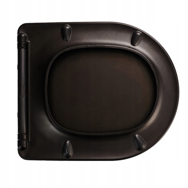 Кришка-сидіння для унітазу Asato Black Dur 0041-4, чорний duroplast
