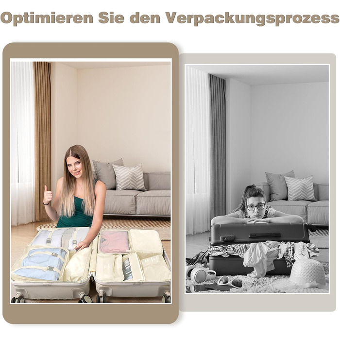 Органайзери для валізи OBSGUMU, набір 9 шт. - Packing Cubes для подорожей, косметичка, набір для подорожей