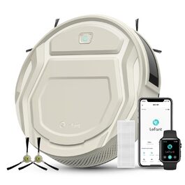 Робот-пилосос LEFANT M210P Champagnergrau: потужність 2200Pa, 120 хв роботи, Wi-Fi, для килимів, шерсті тварин та твердих підлог