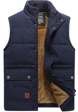 Чоловіча жилетка VtuAOL, тепла флісова жилетка для зими, Outdoor, XL, блакитна