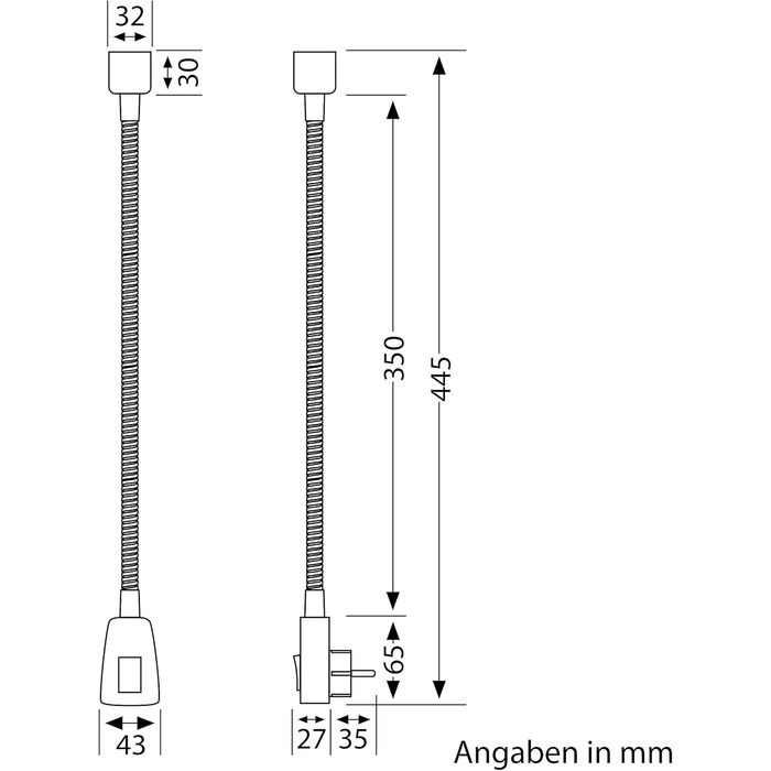 Настільна лампа LESCH з гнучким кронштейном (Швангенгальс), хром/білий, GU10, 10W - без лампочки