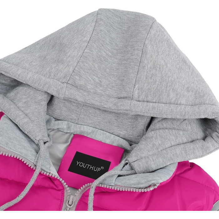 Легка зимова жилетка YOUTHUP з капюшоном для активного відпочинку та повсякденного носіння (червона, XL)