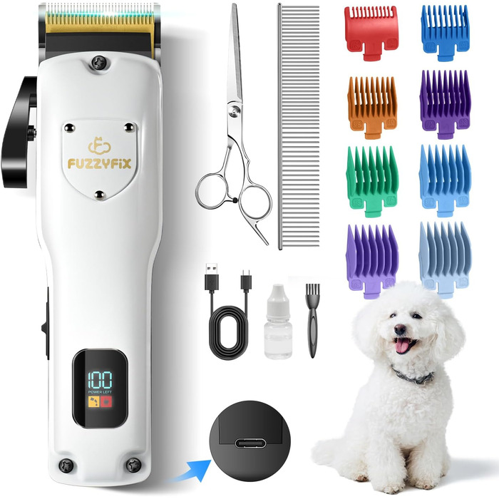 Професійна машинка для стрижки собак Leise - для густого та кучерявого хутра, з нержавіючої сталі