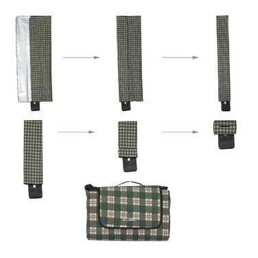 Relaxdays XXL Picnic Blanket 200x300 cm Checked