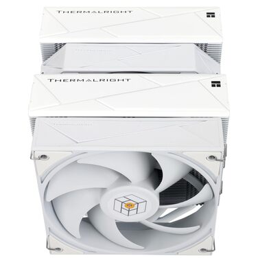 Кулер для процесора Thermalright Royal Pretor 130 Ultra White, двовежевий повітряний охолоджувач з 7 тепловими трубками для AM4/AM5, Intel LGA1851/1700/115x/2011, білий