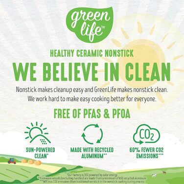 Набір посуду GreenLife 16 предметів з антипригарним покриттям, рожевий. Антипригарні сковорідки та каструлі з керамічним покриттям, безпечні, без PFAS, з м'якими ручками, придатні для миття в посудомийній машині та духовці. Ідеально підходить для смаження