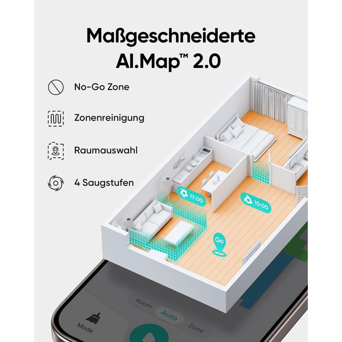 Робот-пилосос eufy L60 SES з функцією миття, потужність 5000Pa, лазерна навігація iPath, для ретельного прибирання, ідеальний для волосся та твердих підлог (відновлений)
