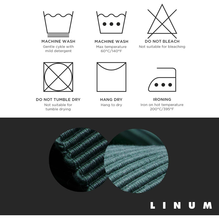 Комплект з 4 сервірувальних серветок LINUM Uni 35x46 см, 100% рифлена бавовна, зносостійкі, коричневі