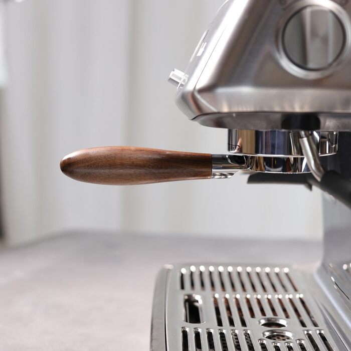 Портфільтр CAPFEI 54 мм з відкритим дном для кавомашин Sage/Breville Barista Express, Pro, Touch, Impress, ручка з горіха