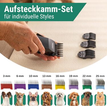 Машинка для стрижки собак Agrarzone Edition Wahl 1400 з набором гребінців - тиха професійна машинка Moser для маленьких собак, як Йоркширський тер'єр, ергономічна та довговічна