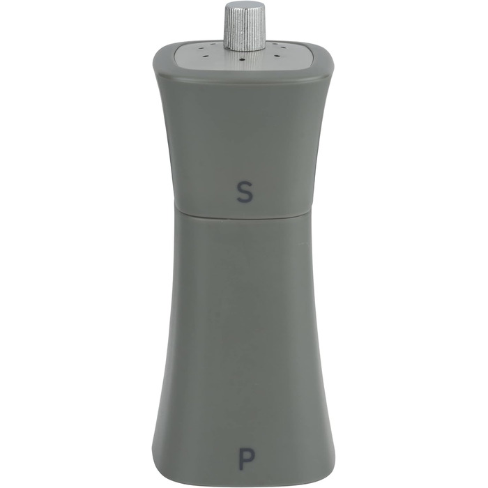 Набір для солі та перцю Grunwerg 2-в-1, пластик, білий/сірий