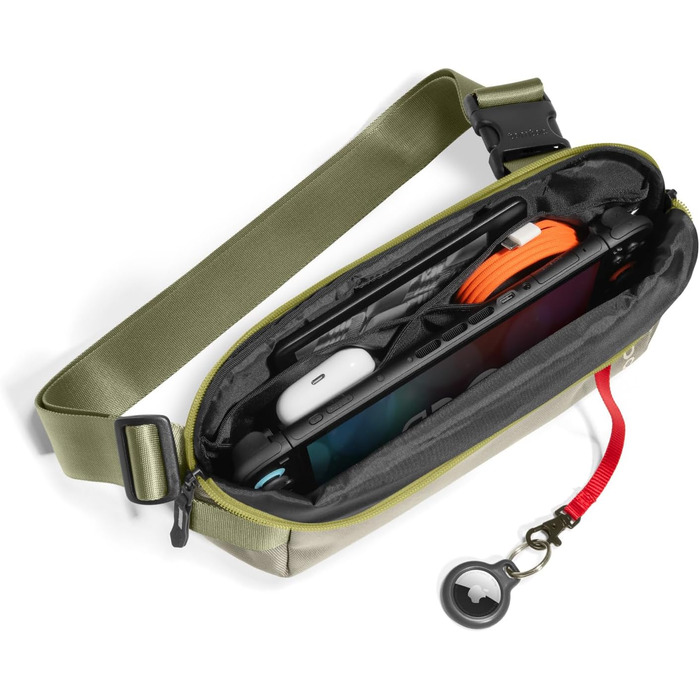 Сумка tomtoc Kompakt Sling Bag: поясна, через плече, для Switch/iPad mini, 3л, оливковий
