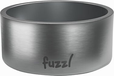 Миска для собак Fuzzl Titan Thermonapf, 17 см, нержавіюча сталь з гумовим дном, срібляста, об'єм 1 л