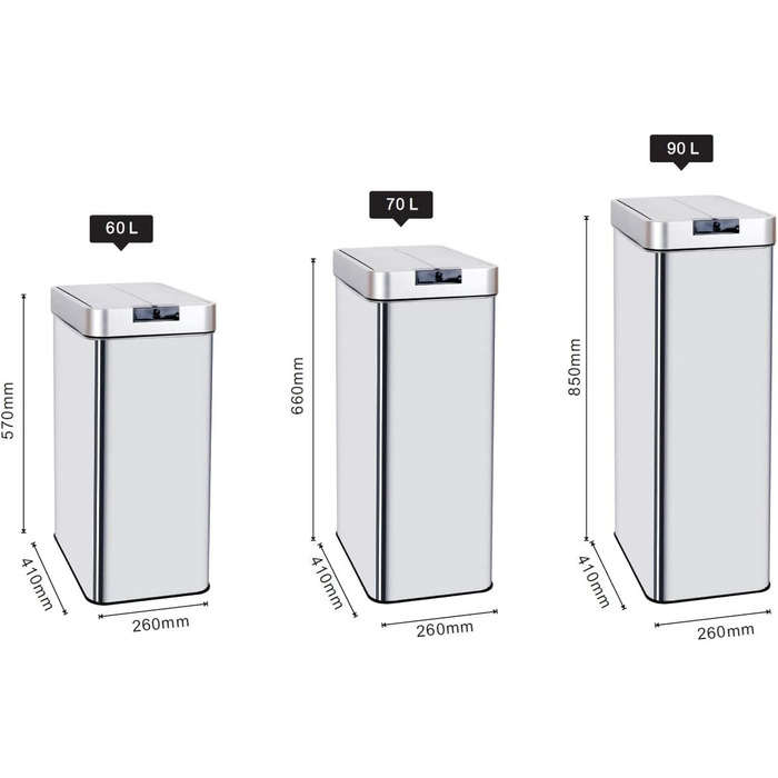 Автоматичний сміттєвий бак SILVERLAKE 60 літрів