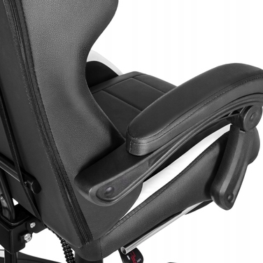 Ігрове офісне крісло Hell's Chair HC-1039 2.0 White з підніжкою
