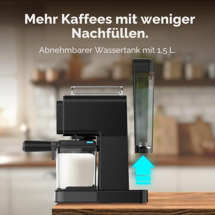 Кавомашина еспресо Cecotec Power Espresso Touch ColdBrew Latte 1350W 20 Бар з молочником та сенсорним дисплеєм