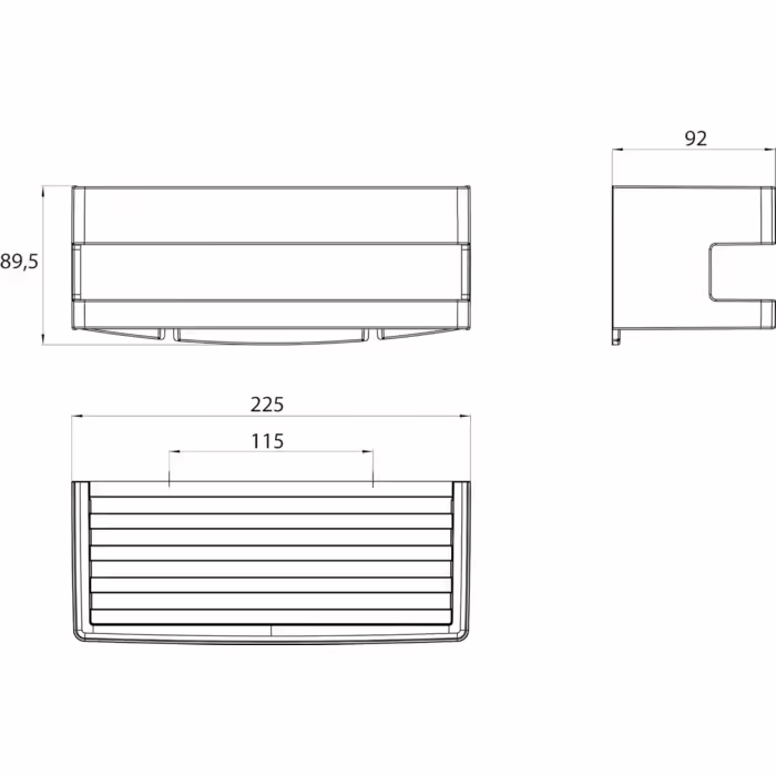 EMCO SYSTEM2 Sponge Basket, for Drilling, High-Quality Metal Shower Shelf, Shower Basket for Bathroom Utensils, Chrome, Fixed, Wall Basket