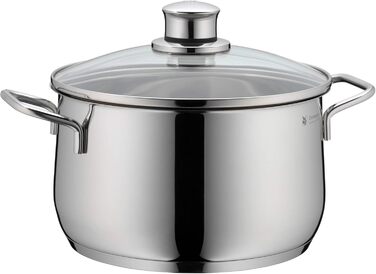 Каструля WMF Diadem Plus 3,7 л, 20 см, індукція, з кришкою, полірована нержавіюча сталь