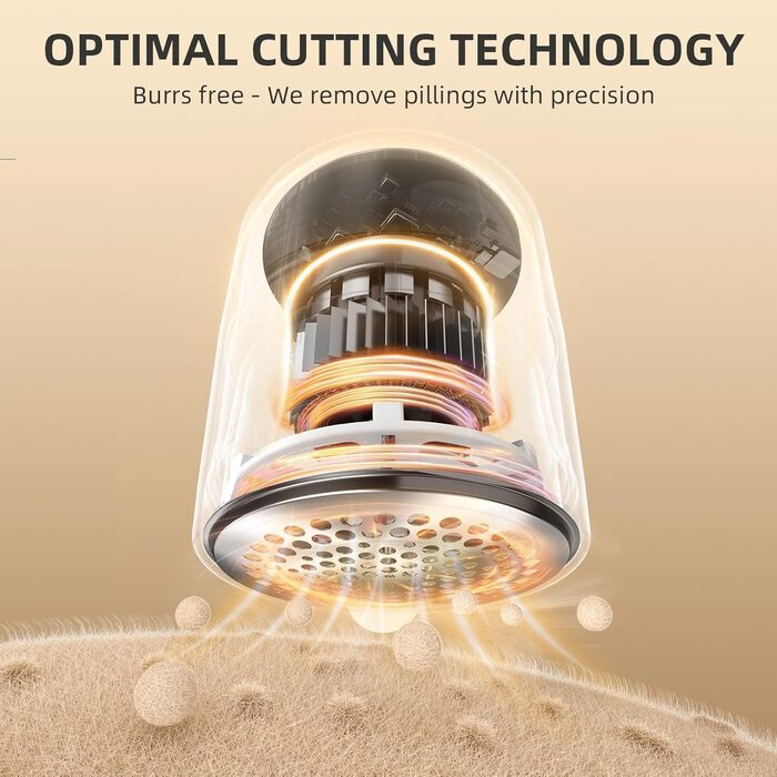 Електричний видалення ворсу з одягу - портативний бездротовий прилад для чищення одягу з LED-дисплеєм (чорний)