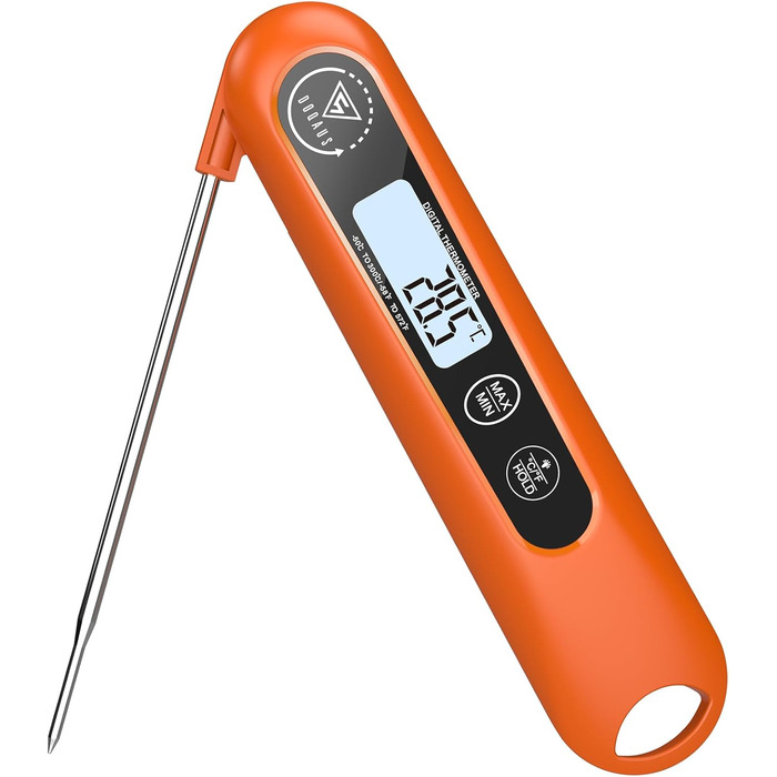 Цифровий кухонний термометр DOQAUS: для приготування, смаження та гриля. Швидкий LCD дисплей, автоматичне вмикання/вимикання.