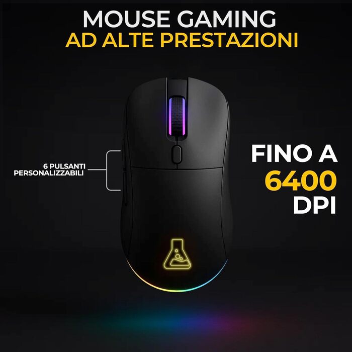 G-LAB Combo Tungsten: Бездротова ігрова клавіатура з підсвічуванням + миша 2400 DPI для PC/PS4/PS5/Xbox