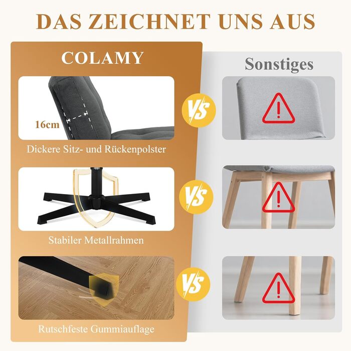 Офісний стіл COLAMY: ергономічне крісло з підлокітниками 3D, регульованою підголівником, для офісу, дому та навчання, чорний (темно-сірий), набір 2 шт.