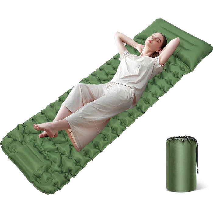 Саморозкладаючий килимок для кемпінгу TVWVT: легкий, з помпою, для подорожей та рюкзака