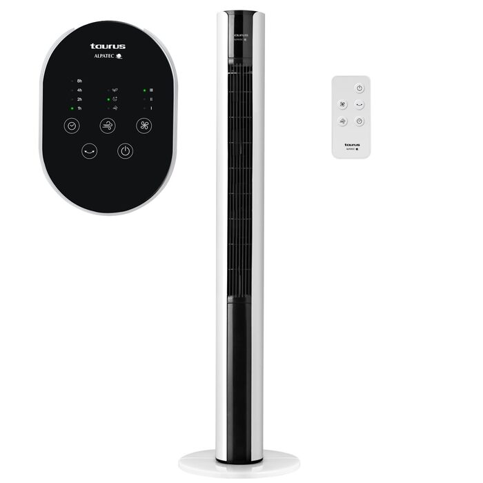 Турбовентилятор Taurus | 50W | 110 см | 3 швидкості | 3 режими | Таймер | Обертання | Пульт ДК | Білий | Taurus