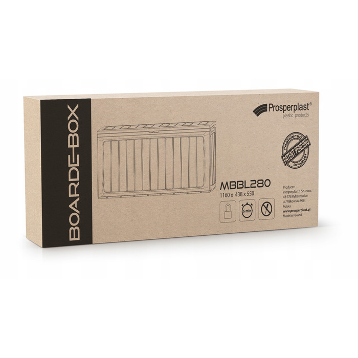 Садова скриня WOODEBOX 280л, антрацит - Prosperplast MBWL280-S433