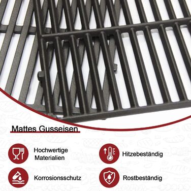 Решітка для гриля Weber Spirit I & II серії 200, Spirit E-210, E-220, S-210, S-220. Замінна решітка з чавуну для Weber 7637, 44,5 см