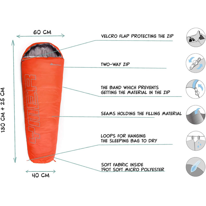 Дитячий спальний мішок Meteor Premium Kinder Schlafsack для кемпінгу та відпочинку на природі. Легкий, ультралегкий, для літа, весни та осені. Комфортний, підлітковий, для дітей. Кольори: темно-зелений/зелений, рожевий/сірий.