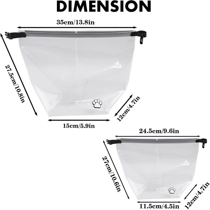 Набір для переноски корму для собак, 2 шт., водонепроникний, до 10 кг. Ідеально для подорожей, кемпінгу та перетримки собак