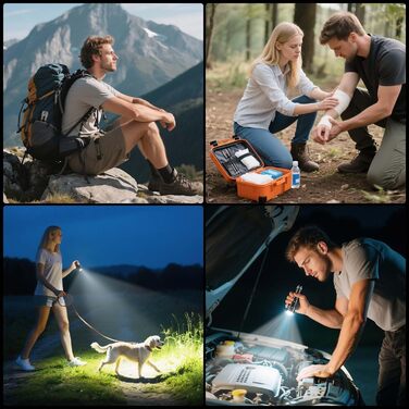 Ліхтар LED акумуляторний 500000 люмен, надпотужний, водонепроникний IPX7, 5 режимів, Zoom, 5000 mAh, для кемпінгу та активного відпочинку