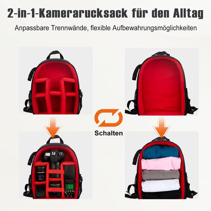 Професійний фоторюкзак Kamerarucksack для DSLR/SLR камер, об'єктивів та штативів - водонепроникний, унісекс