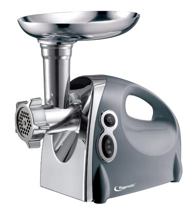 М'ясорубка електрична Silver MG-1200.3, 1200 Вт, нержавіюча сталь, реверс, насадка для кеббе, для дому