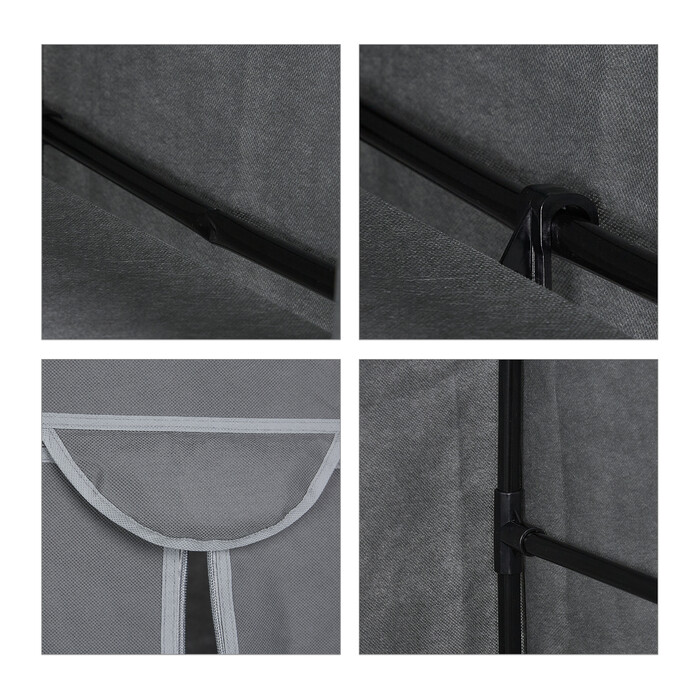 Relaxdays Clothes Closet with Clothes Rod