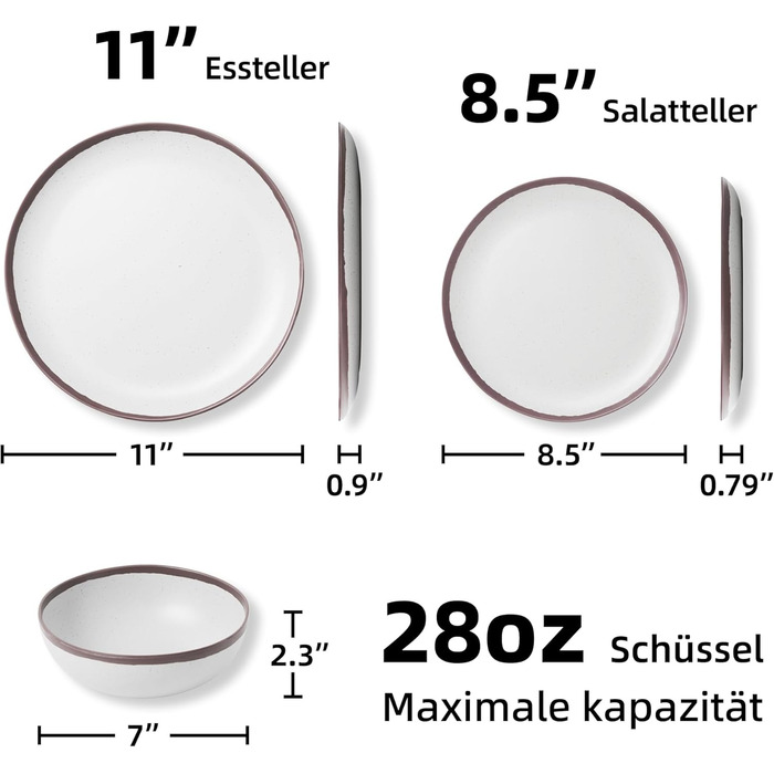 Набір посуду для кемпінгу на 6 осіб, 18 предметів: тарілки з меламіну у вінтажному стилі. Підходить для відпочинку на природі, пікніків, дачних вечірок та подорожей на автодомі. Tafelservice 6 Personen