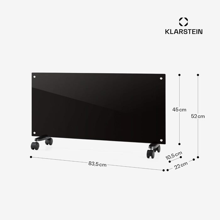 Електричний конвектор Klarstein: мобільний нагрівач з термостатом, 2000 Вт