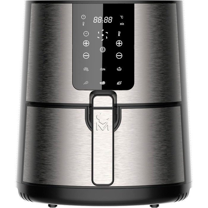 Фритюрниця MasterPRO Rocket Duo 900 з подвійною чашею | 9л об'єм та 2100W потужність | LED-сенсорний екран, антипригарне покриття | 11 функцій в 1